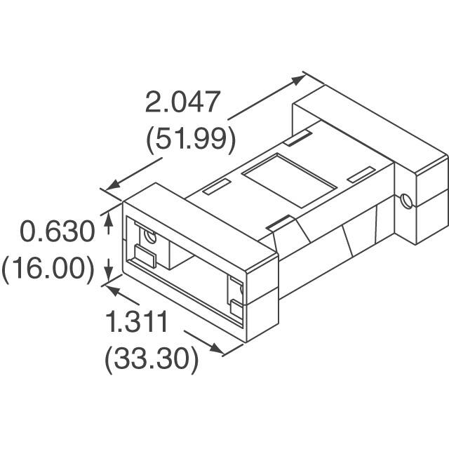 957-015-010R031 NorComp Inc.  Capots de connecteurs D-Sub en forme de D